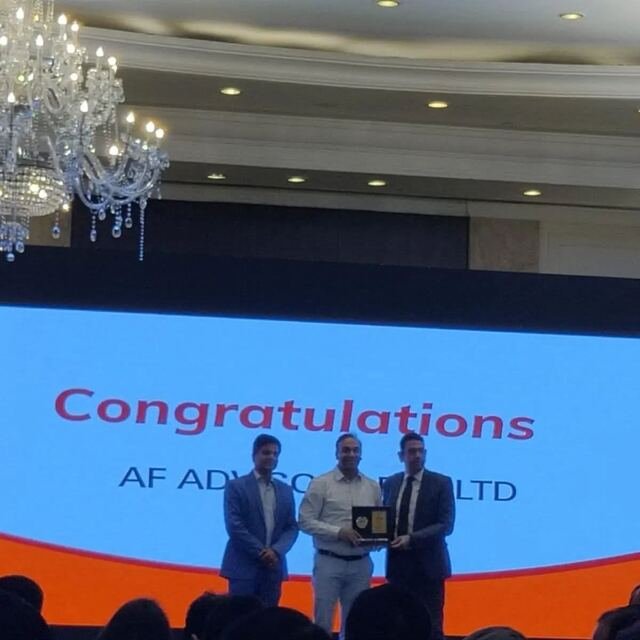 YES Bank Valuable Business Partner award presented to AF Advisors