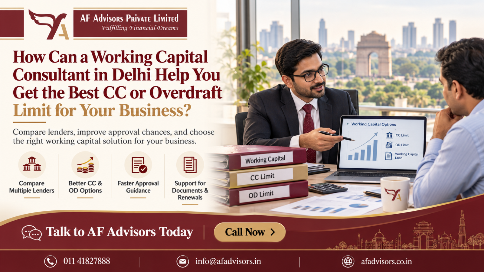 Working Capital Consultant in Delhi helping businesses compare Cash Credit and Overdraft facilities