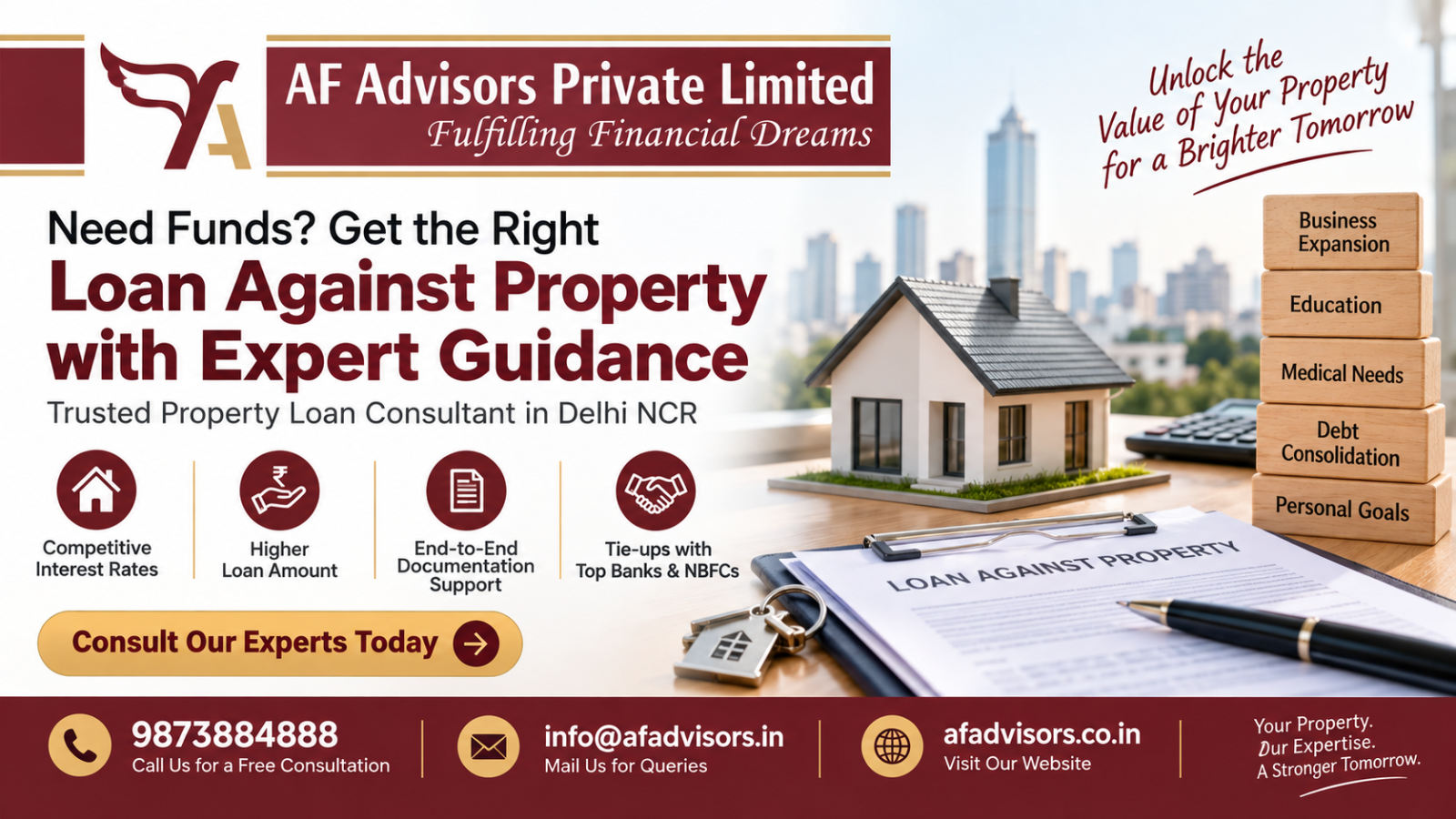 Loan Against Property and Mortgage Loan Consultant in Delhi NCR helping property owners choose the right loan