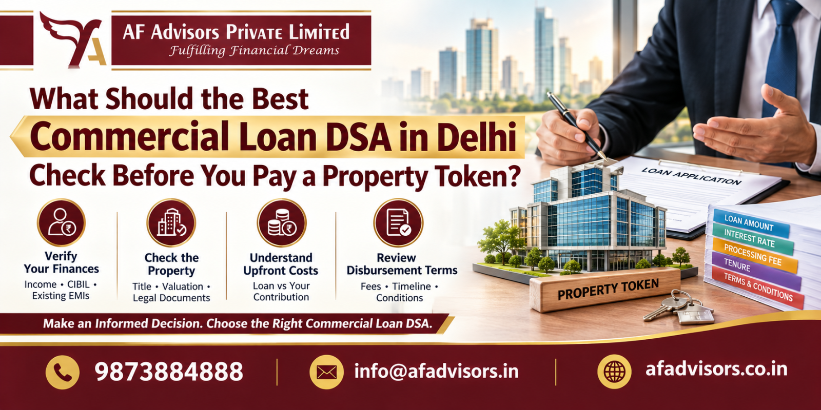 What Should the Best Commercial Loan DSA in Delhi Check Before You Pay a Property Token?